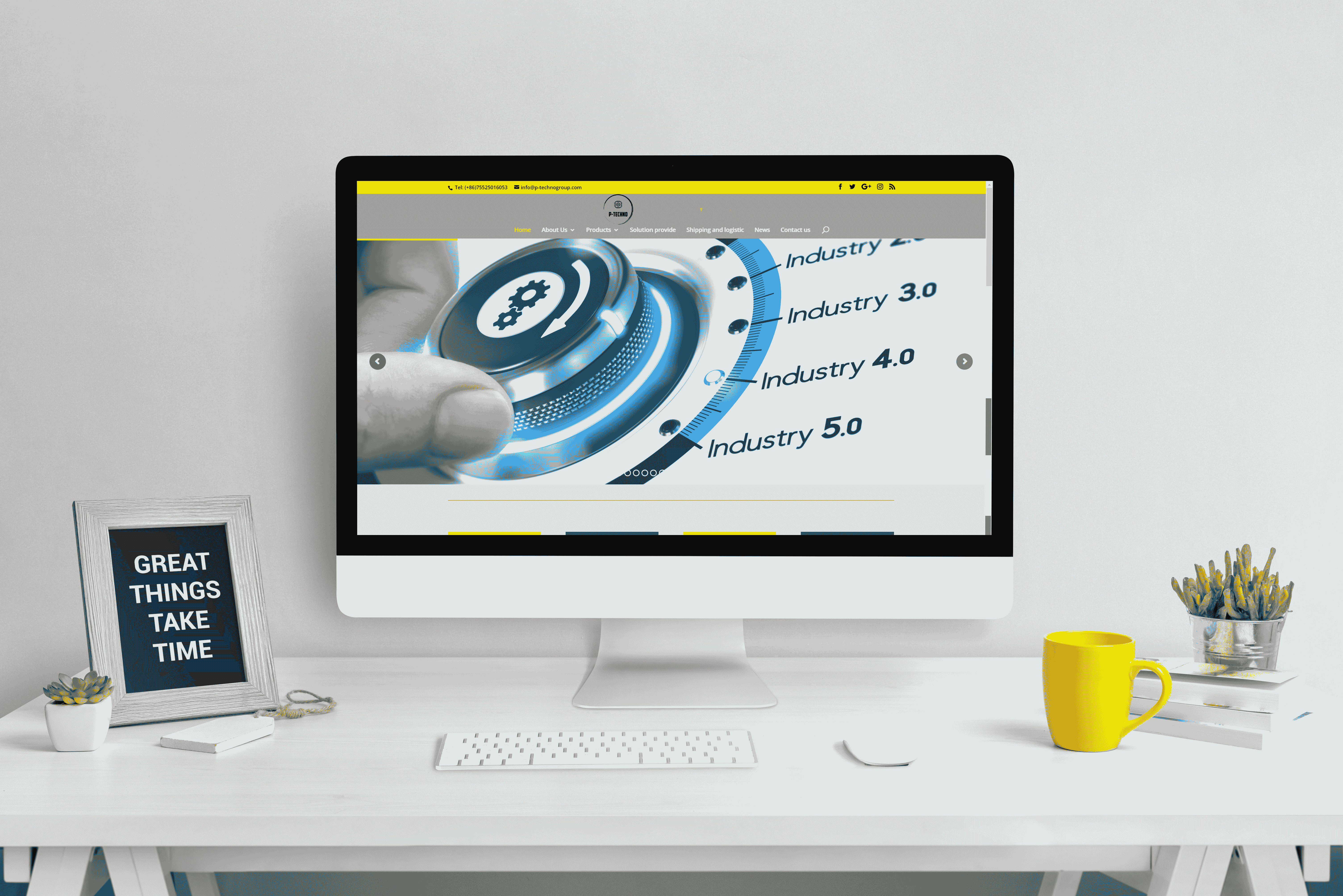 طراحی سایت شرکتی p-technogroup